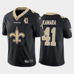 New Orleans Saints #41 Alvin Kamara Black Men's Big Team Logo Player Vapor Limited NFL Jersey
