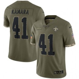 New Orleans Saints #41 Alvin Kamara Men's 2022 Salute To Service Limited Jersey – Olive