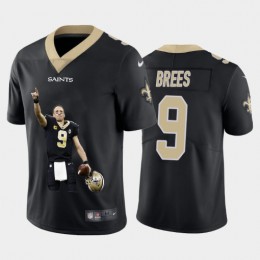 New Orleans Saints #9 Drew Brees Men's Player Signature Moves Vapor Limited NFL Jersey Black