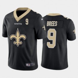 New Orleans Saints #9 Drew Brees Black Men's Big Team Logo Player Vapor Limited NFL Jersey