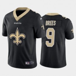 New Orleans Saints #9 Drew Brees Black Men's Big Team Logo Vapor Limited NFL Jersey
