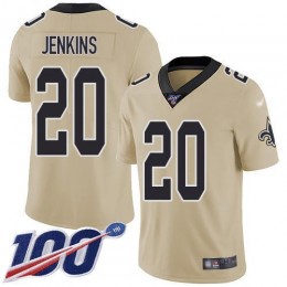 New Orleans Saints #20 Janoris Jenkins Gold Men's Stitched NFL Limited Inverted Legend 100th Season Jersey