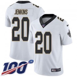 New Orleans Saints #20 Janoris Jenkins White Men's Stitched NFL 100th Season Vapor Untouchable Limited Jersey
