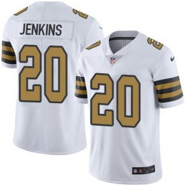 New Orleans Saints #20 Janoris Jenkins White Men's Stitched NFL Limited Rush Jersey