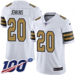 New Orleans Saints #20 Janoris Jenkins White Men's Stitched NFL Limited Rush 100th Season Jersey