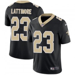 New Orleans Saints #23 Marshon Lattimore Black Team Color Men's Stitched NFL Vapor Untouchable Limited Jersey