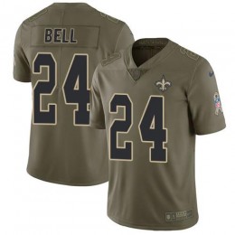 New Orleans Saints #24 Vonn Bell Olive Men's Stitched NFL Limited 2017 Salute To Service Jersey