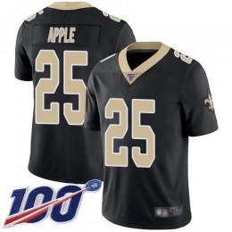 New Orleans Saints #25 Eli Apple Black Team Color Men's Stitched NFL 100th Season Vapor Limited Jersey