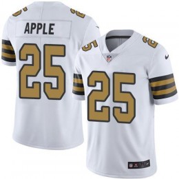 New Orleans Saints #25 Eli Apple White Men's Stitched NFL Limited Rush Jersey