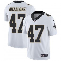 New Orleans Saints #47 Alex Anzalone White Men's Stitched NFL Vapor Untouchable Limited Jersey