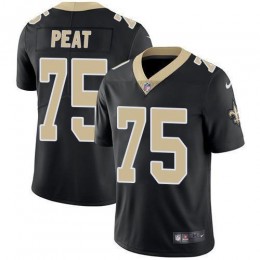 New Orleans Saints #75 Andrus Peat Black Team Color Men's Stitched NFL Vapor Untouchable Limited Jersey