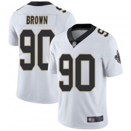 New Orleans Saints #90 Malcom Brown White Men's Stitched NFL Vapor Untouchable Limited Jersey
