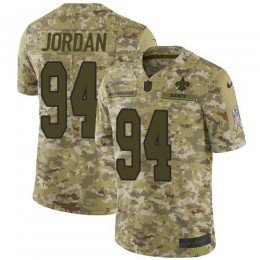New Orleans Saints #94 Cameron Jordan Camo Men's Stitched NFL Limited 2018 Salute To Service Jersey