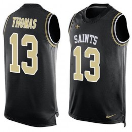 Saints #13 Michael Thomas Black Team Color Men's Stitched NFL Limited Tank Top Jersey