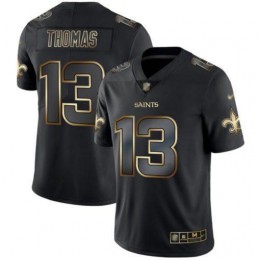 Saints #13 Michael Thomas Black/Gold Men's Stitched NFL Vapor Untouchable Limited Jersey