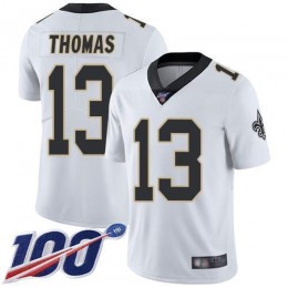 Saints #13 Michael Thomas White Men's Stitched NFL 100th Season Vapor Limited Jersey