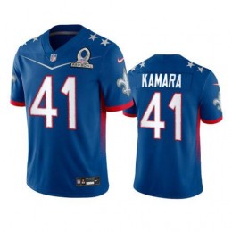 Saints #41 Alvin Kamara Men's NFL 2022 NFC Pro Bowl Game Jersey Royal