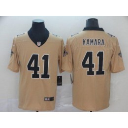 Saints #41 Alvin Kamara Gold Men's Stitched NFL Limited Inverted Legend Jersey