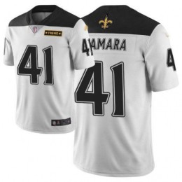Saints #41 Alvin Kamara White Men's Stitched NFL Limited City Edition Jersey