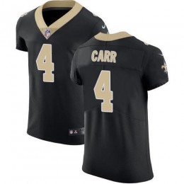 Saints #4 Derek Carr Black Team Color Men's Stitched NFL Vapor Untouchable Elite Jersey