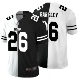 New York Giants #26 Saquon Barkley Men's Black V White Peace Split Vapor Untouchable Limited NFL Jersey