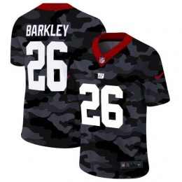 New York Giants #26 Saquon Barkley Men's 2020 Black CAMO Vapor Untouchable Limited Stitched NFL Jersey