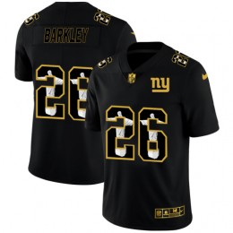 New York Giants #26 Saquon Barkley Men's Carbon Black Vapor Cristo Redentor Limited NFL Jersey