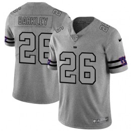 New York Giants #26 Saquon Barkley Men's Gray Gridiron II Vapor Untouchable Limited NFL Jersey