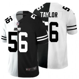 New York Giants #56 Lawrence Taylor Men's Black V White Peace Split Vapor Untouchable Limited NFL Jersey