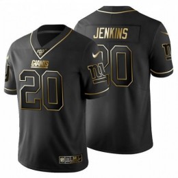 New York New York Giants #20 Janoris Jenkins Men's Black Golden Limited NFL 100 Jersey