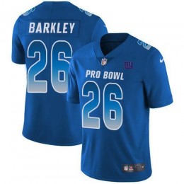 Giants #26 Saquon Barkley Royal Men's Stitched NFL Limited NFC 2019 Pro Bowl Jersey