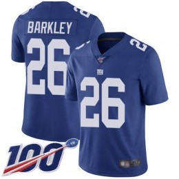 Giants #26 Saquon Barkley Royal Blue Team Color Men's Stitched NFL 100th Season Vapor Limited Jersey