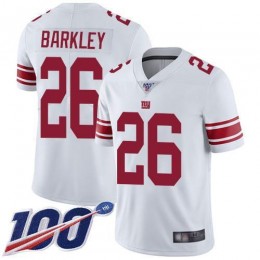 Giants #26 Saquon Barkley White Men's Stitched NFL 100th Season Vapor Limited Jersey