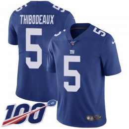 Giants #5 Kayvon Thibodeaux Royal Blue Team Color Men's Stitched NFL 100th Season Vapor Untouchable Limited Jersey