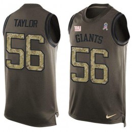 Giants #56 Lawrence Taylor Green Men's Stitched NFL Limited Salute To Service Tank Top Jersey