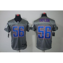 Giants #56 Lawrence Taylor Grey Shadow Men's Stitched NFL Elite Jersey