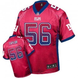 Giants #56 Lawrence Taylor Red Alternate Men's Stitched NFL Elite Drift Fashion Jersey