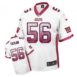 Giants #56 Lawrence Taylor White Men's Stitched NFL Elite Drift Fashion Jersey