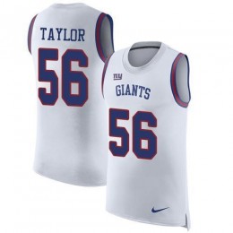 Giants #56 Lawrence Taylor White Men's Stitched NFL Limited Rush Tank Top Jersey