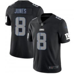 Giants #8 Daniel Jones Black Men's Stitched NFL Limited Rush Impact Jersey