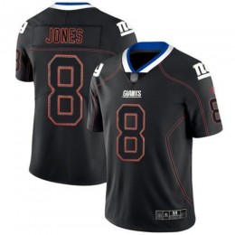 Giants #8 Daniel Jones Lights Out Black Men's Stitched NFL Limited Rush Jersey