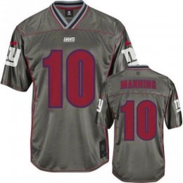 New York Giants #10 Eli Manning Grey Men's Stitched NFL Elite Vapor Jersey
