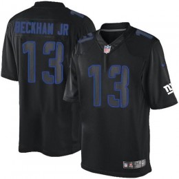 New York Giants #13 Odell Beckham Jr Black Men's Stitched NFL Impact Limited Jersey