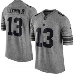 New York Giants #13 Odell Beckham Jr Gray Men's Stitched NFL Limited Gridiron Gray Jersey