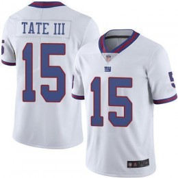 New York Giants #15 Golden Tate III White Men's Stitched NFL Limited Rush Jersey