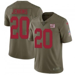 New York Giants #20 Janoris Jenkins Olive Men's Stitched NFL Limited 2017 Salute to Service Jersey