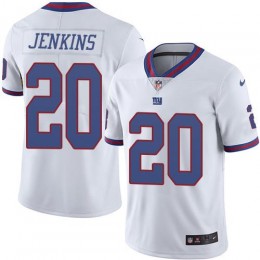 New York Giants #20 Janoris Jenkins White Men's Stitched NFL Limited Rush Jersey