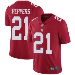 New York Giants #21 Jabrill Peppers Red Alternate Men's Stitched NFL Vapor Untouchable Limited Jersey
