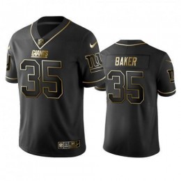 New York Giants #35 Deandre Baker Black Golden Limited Edition Stitched NFL Jersey