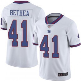 New York Giants #41 Antoine Bethea White Men's Stitched NFL Limited Rush Jersey